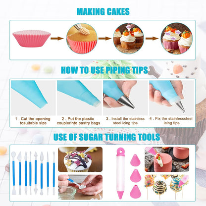 Cake Pop Maker Kit 618Pcs with 5 Silicone Mold Sets - 3 Tier Display Stand, Chocolate Candy Melting Pot,Piping Tips and Coupler, Measuring Cup, Muffin Cupcakes, Decorating Pen, Lollipop Sticks