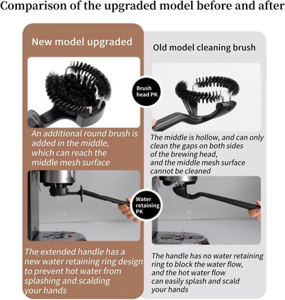 Atyhao Espresso Machine Brush, Coffee Machine Brush Cleaner Removable Coffee Maker Espresso Group Round Brushes Barista Grinder Tools (58MM)