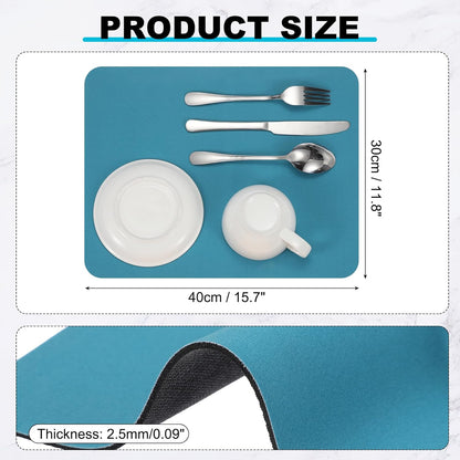 uxcell Silicone Mats for Kitchen Counter, 15.7" x 11.8" Non-Slip Countertop Protector Mat Heat Resistant Coffee Mat Waterproof Table Placemat, Navy Blue