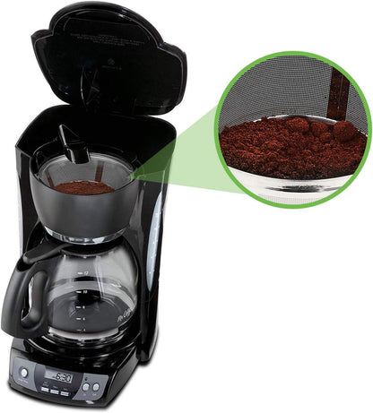 Stainless Steel Reusable Coffee Filters Basket 8 12 Cup Sturdy Permanent Coffee Filter fit for Mr. Coffee Black,Decker Coffee Makers 8 12 cups