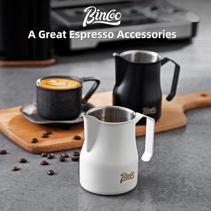 Milk Frothing Cup 450ML - Espresso Steaming Pitcher with Large Handle and Spout,Cappuccino Latte Art Cup for Barista and Home Cafe