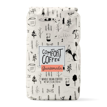 Mt. Comfort Coffee Guatemala Medium Roast, 2.5lb - Sourced From Small, Guatemalan Coffee Farms - Flavor Notes of Chocolate & Caramel - Roasted Whole Beans