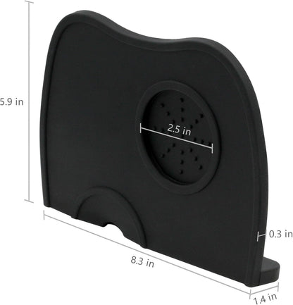 Handook Tamper Mat, Espresso Tamper Mat, 8.3 X 5.9 Inch Coffee Mat, Coffee Tamper Mat for Espresso Machine, Espresso Accessory, Barista Tools, Coffee Tamper Station, Espresso Pad for Counter (Black)