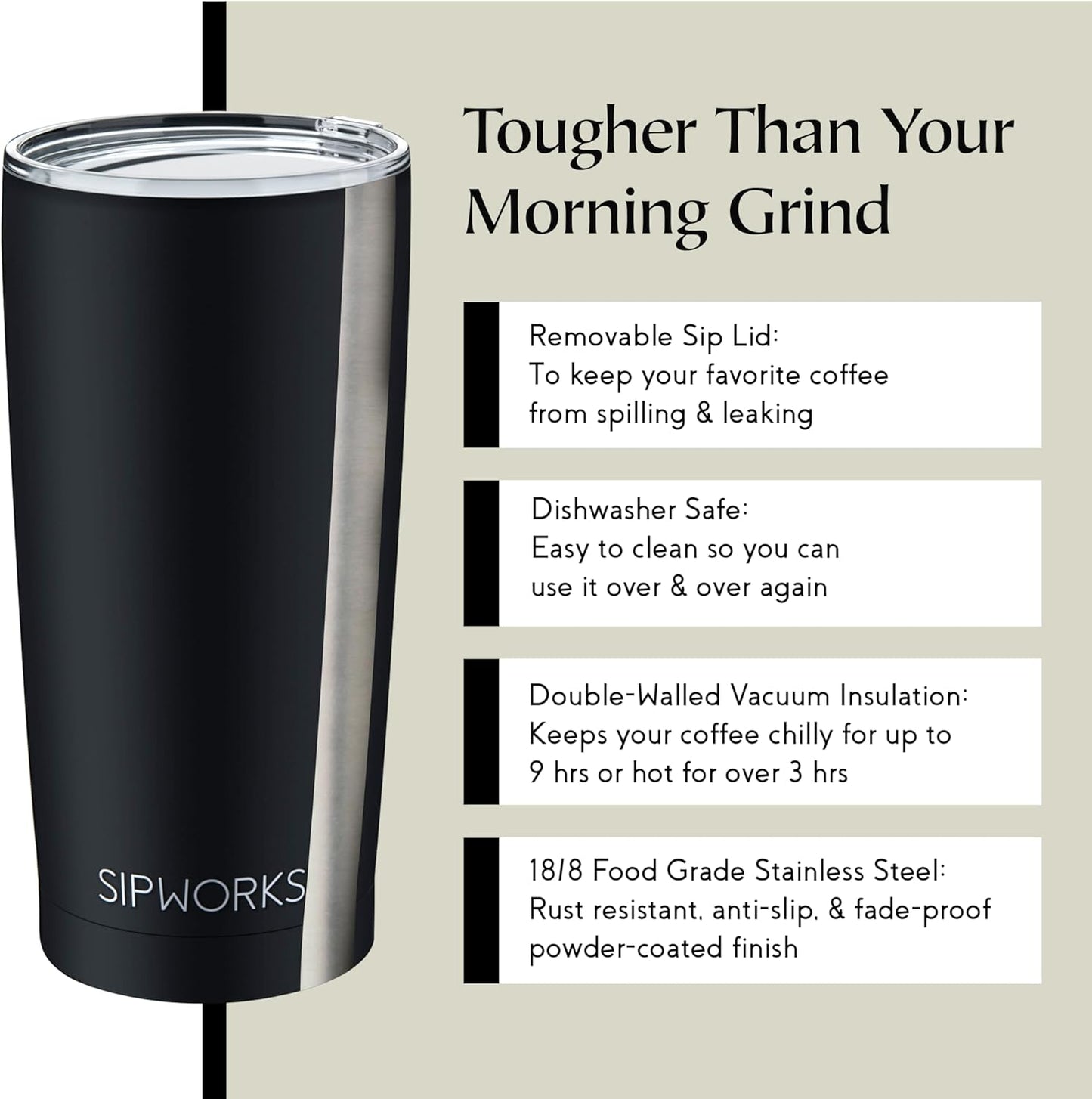 Stainless Steel Coffee Tumblers with Lids - 20z Double Walled Vacuum Insulated for Hot & Cold Drinks - Spill Resistant Travel Tumbler - Rose Gold