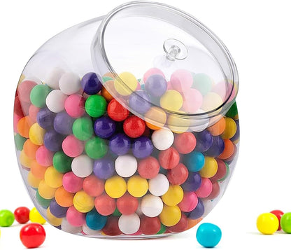 ELLDOO Clear Slanted Plastic Storage Jar with Lid, 80 Oz Wide Mouth Laundry Pods Container, Coffee Pods Holder for Nespresso K Cup, Candy Cookie Jars for Coffee Bar Kitchen Breakroom