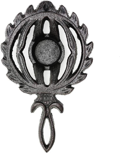 Sungmor Cast Iron Tealight Warmer with Pretty Flame Shape Design, Functional Table Trivet Candle Holder for Warm Dishes, Pots, Soups, Milks, Teas, Coffee, Great Heater for Melt Butter, Sealing Wax