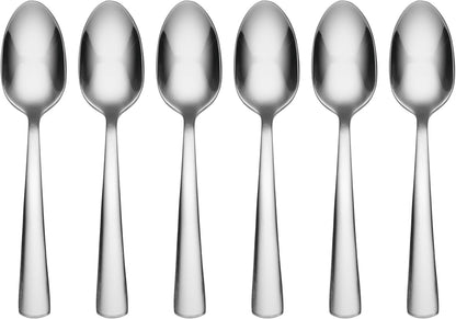 Oneida Nocha Everyday Flatware Cocktail Spoons, Set of 6 18/0 Stainless Steel, Silverware Set