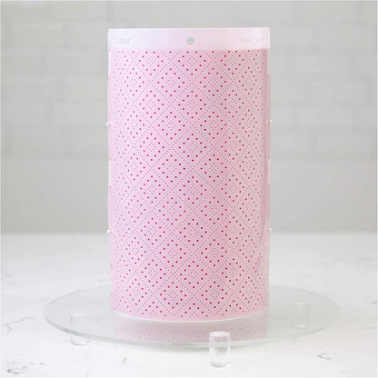 Cake Baking Stencil - Seamless Delicate Pattern for Decorating Tall Double Barrel Cake to Use with Buttercream, Royal Icing, Ganache, Paint, Airbrush (DIADOT)
