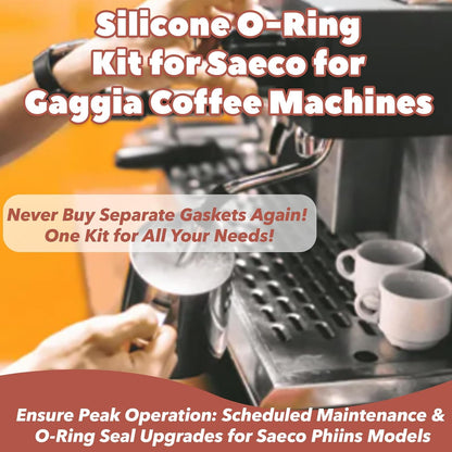 2 Set (30 Pcs) Silicone O Ring Kit for Saeco, O Rings for Gaggia Coffee Machine, O Ring Repair Kit for Fully Automatic Coffee Machines, Coffee Maker Part for Boiler Outlet Pin & Brew Unit