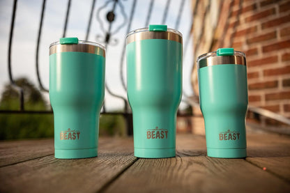 Beast 40 oz Tumbler Stainless Steel Vacuum Insulated Coffee Ice Cup Double Wall Travel Flask (Aquamarine Blue)