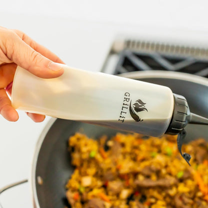 Silicone Basting Brush & BBQ Sauce Bottle - 16 oz Basting Bottle Dispenser for Grilling - Perfect Grill Brush for Marinades