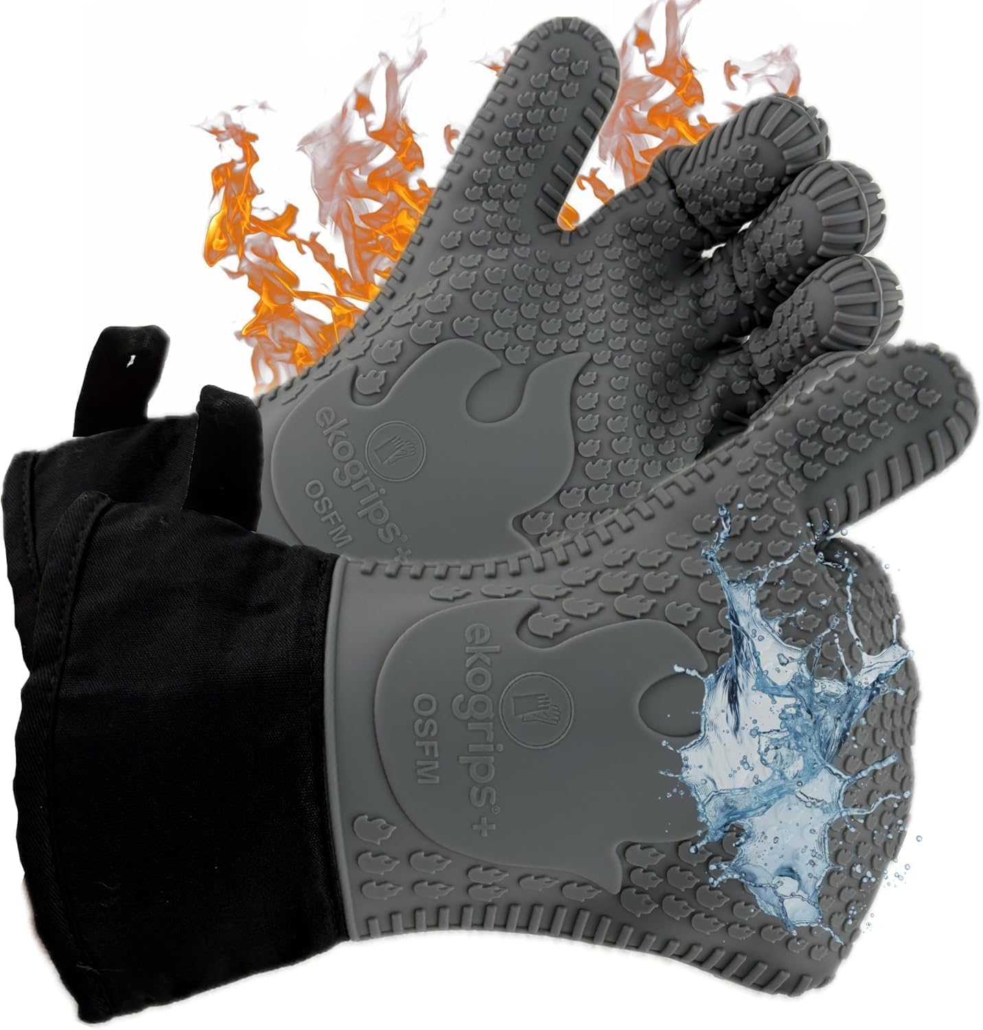 Ekogrips Plus Oven Gloves with Fingers - Thumbnail 2