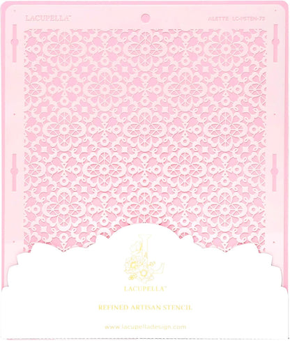 Cake Decorating Stencil for Tall Buttercream Cake, Royal Icing, Ganache, Paint, Airbrush (ALETTE)