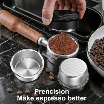 54mm Portafilter Basket Two Cup-Single Wall Filter Basket Stainless Steel Coffee Portafilter Basket Espresso Filter Basket