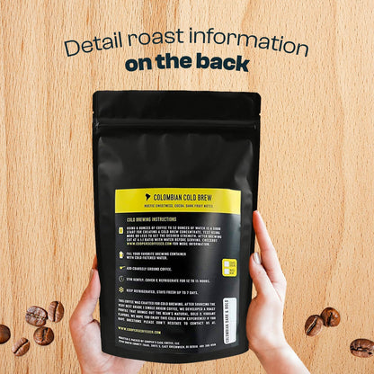 Cold Brew Coffee Colombian Reserve Single Origin Coarsely Whole Bean Coffee - 2 lb. Bag - Dark Roast