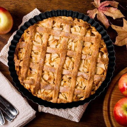 8 Inch Tart Pan Fluted Fruit Pie Pans With Removable Base Nonstick Coating Tarts Molds for Baking Supply For Pizza Tartlet Cake Quiche