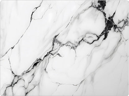 White Black Agate Marble Kitchen Glass Cutting Board Ocean Decorative Gift Marbled Granite Stone Rock Gift For Her Mom Wife (White Black)