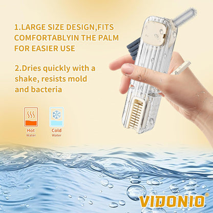 3Pcs 4 in 1 Cup Lid Gap Cleaning Brush Set,Multifunctional Crevice Cleaning Brush for Bottle,Multipurpose Bottle Cleaner with Compact Design Tiny Silicone Cup Holder Cleaner Tool,Kitchen Gadgets