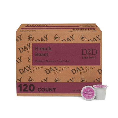 Day To Day 120-Count French Roast Dark Roast Single Serve Coffee Pods for K-Cup Keurig Brewers