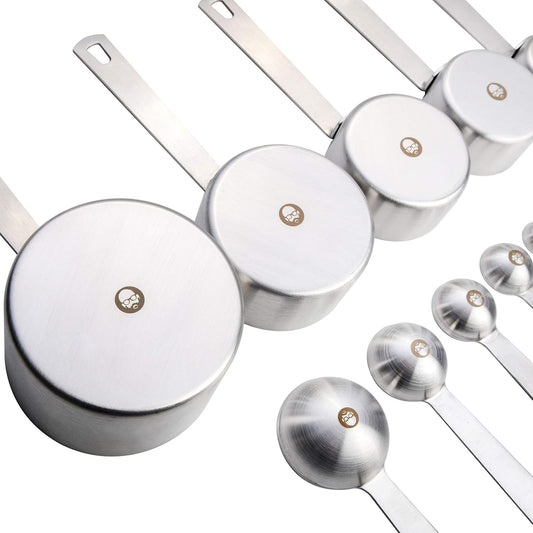 Babish 10-Piece Stainless Steel Measuring Cups & Spoon Set
