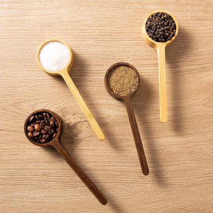 Bamboo Wooden Coffee Scoop Long Handle Measuring Scoop for Jars