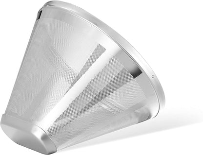 Reusable #4 Cone Coffee Filters for Ninja Dual Brew Pro Coffee Makers,Compatible with Ninja CFP301 CFP201,8-12 Cup Stainless Steel Basket