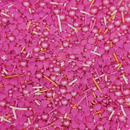 Sprinkles Red & Pink Series Cake Decorations Topper Edible Themed Sprinkles For Cake Decorations, Baking, Ice Cream, Cookies, Cupcake Topper 4.58OZ