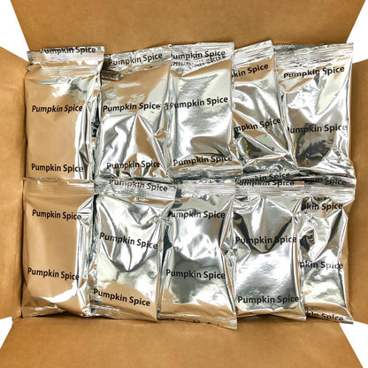 Sarasota Coffee Ground Packets | Gourmet Flavored Medium Roast Bulk Coffee Packs | Pumpkin Spice | Low Acid Mold Free Singles Individual Pouches for 12 Cup Coffee Maker | 2 Ounce Bags, 36 Count
