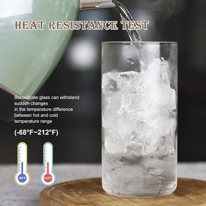 BaveL Thin Highball Glasses Set of 4,19oz Cocktail Glass Set,Tall Drinking Glasses for Water,Juice,Milk,Cocktails,Beer and More,Elegant Bar Glassware,Lead-Free Pint Glasses,Glass Drink Tumblers