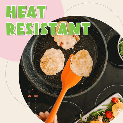 Hsei 54 Pieces Silicone Spatulas 8.1 Inch Rubber Spatula Heat Resistant Non Stick Flexible Cooking Scraper Baking Mixing Tool with Stainless Steel Inside for Kitchen Cookware Dishwasher Safe, 9 Colors