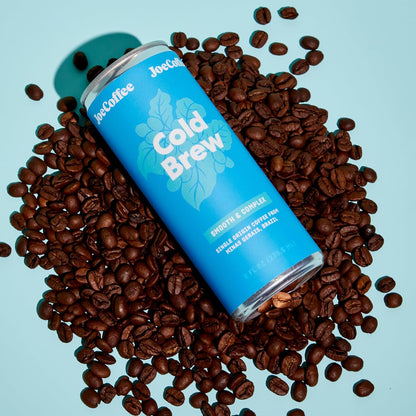 Joe Coffee Company - Black Cold Brew Ready-to-Drink Specialty Coffee Cans (Pack of 12) | NYC Roaster, Rainfoest Alliance Certified, Kosher, Climate-Friendly
