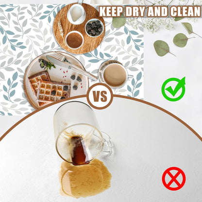 Grey and Blue Leaves Branches Dish Drying Mat for Kitchen Counter Coffee Bar Mat Hide Stain Absorbent Rubber Backed Dish Drainer Rack Pad Espresso Machine Coffee Bar Accessories 11.8 x 19.7 Inch
