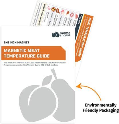 Meat Temperature Chart Magnet - Grilling Accessories - Chicken, Turkey, Beef, Steak, Pork Cooking Temperature Chart BBQ Grill Guide Meat Doneness Chart - Internal Meat Temps - Grilling Gifts for Men