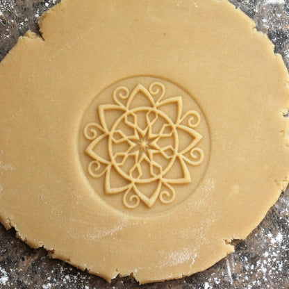 Wood Cookie Stamp, 2.5 Inch (Holiday Star CS-051)