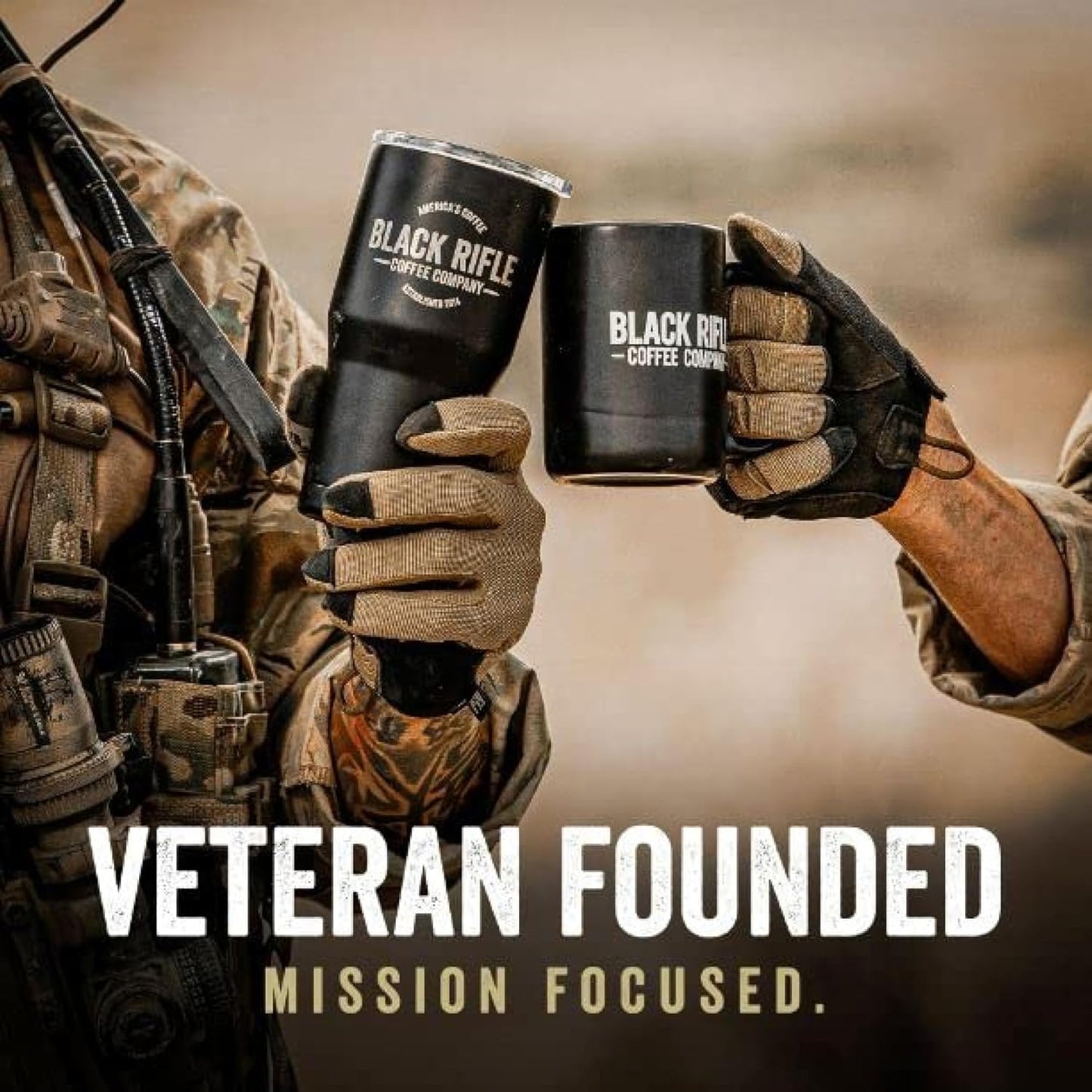 Black Rifle Coffee Company Ground Coffee Medium Roast - Roasted Blend Made from Pure Arabica Beans - Colombian & Brazilian Beans - Veteran Founded & American Made (CAF, 12oz Bag)