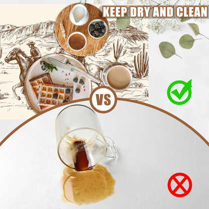 Dish Drying Mat Desert with Cowboys Coffee Bar Mat for Countertop Absorbent Rubber Backed Hide Stain Dish Drainer Rack Pad Espresso Machine Dining Room Decoration 11.8 x 19.7 Inch
