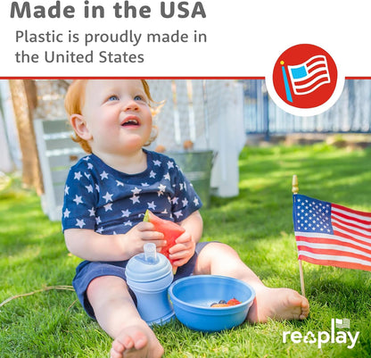 Re-Play 12 Oz. Toddler Bowls for Snack and Everyday Dining - Dishwasher and Microwave Safe - Made in USA - Set of 3-5.75" x 5.75" x 2" - Princess