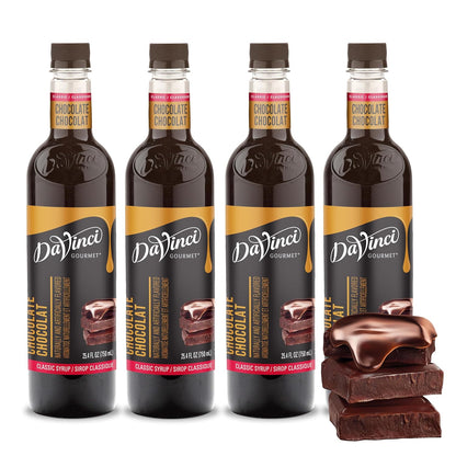 DaVinci Gourmet Classic Chocolate Syrup, 25.4 Fluid Ounces (Pack of 4)