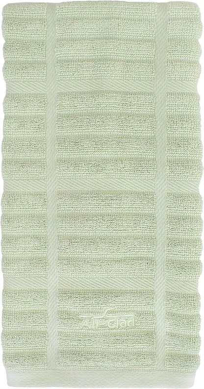 All-Clad Solid Kitchen Towel: Highly Absorbent - 100% Cotton, 17"x30" Towel for Cleaning & Drying Dishes, Glassware, or Countertops, 1-Pack, Fennel