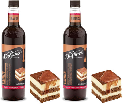 DaVinci Gourmet Classic Tiramisu Syrup, 25.4 Fluid Ounce (Pack of 2)