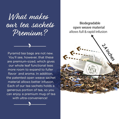 The Tea Spot Earl of Grey Black Tea with Citrus for Energy | Blend of Black Tea, Citrus Root, Mallow Flowers, Bergamot, Citrus and Vanilla Flavoring | 15 Tea Bags