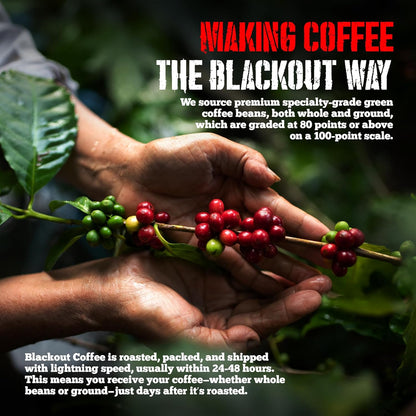 Blackout Coffee Cinnamon French Toast Flavored Ground Coffee – Medium Roast, Smooth Taste, Guilt Free Indulgence – Freshly Roasted 12oz Bag, American Made