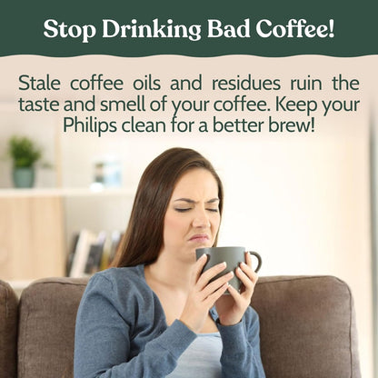 Roobi Cleaning Tablets & Filters Compatible with Philips. Includes 16 Espresso Cleaning Tablets & 4 Water Filters. Carbon Neutral Philips Cleaner Kit. 1 Year Supply.