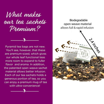 The Tea Spot Organic Morning Mojo Black Tea with Vanilla and Citrus for Energy | Breakfast Blend of Pu'erh Tea, Black Tea, Orange Peel and Vanilla Flavor | 15 Tea Bags