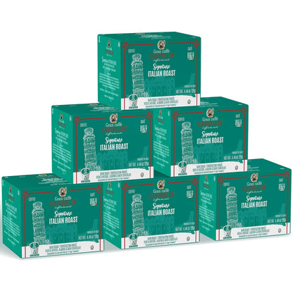 Caffè Garibaldi Italian Roast Coffee, Single-Serve Capsules for Keurig K-Cup Brewers, 100% Arabica Blend Coffee Pods, Recyclable Cups for Single Serve Machines, 72 Count K-Pods - Dark Roast
