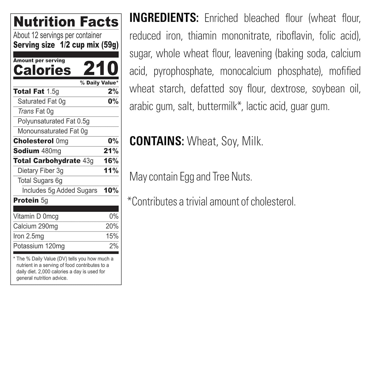 Krusteaz Heart Healthy Buttermilk Pancake Mix, 25.2 OZ (4-Pack)