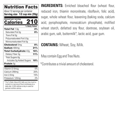 Krusteaz Heart Healthy Buttermilk Pancake Mix, 25.2 OZ (2-Pack)