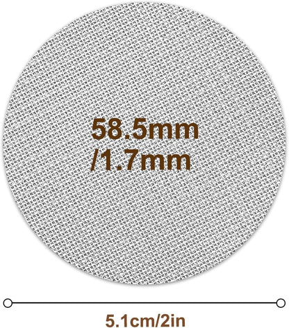 2 Pack Puck Screen 58.5mm, Coffee Puck Screen Premium 316 Stainless Steel Reusable Filter - 1.7mm Thickness 150μm