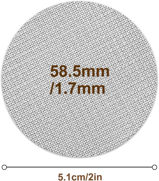 2 Pack Puck Screen 58.5mm, Coffee Puck Screen Premium 316 Stainless Steel Reusable Filter - 1.7mm Thickness 150μm