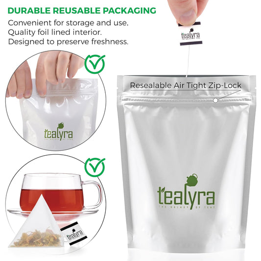 Tealyra - Scandinavian Wild Berry - 25 Bags - Black Currant - Goji Berry - Hibiscus Health Tonic - Loose Leaf Tea - Relaxing - Caffeine-Free - 25 Sachets
